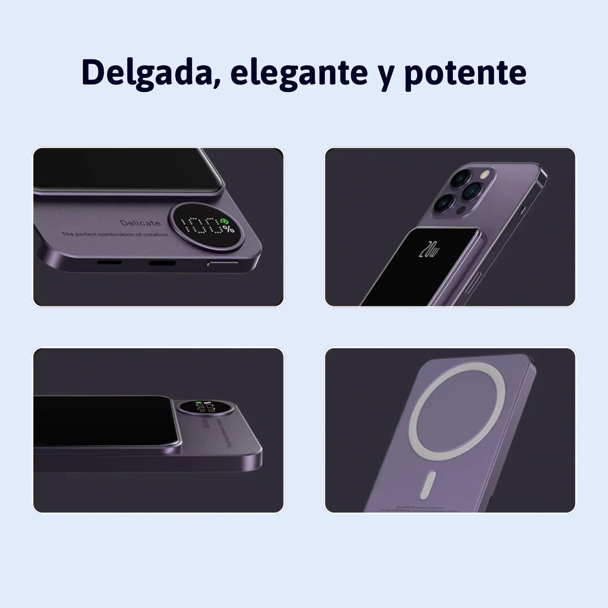 Batería externa magnética e inalámbrica