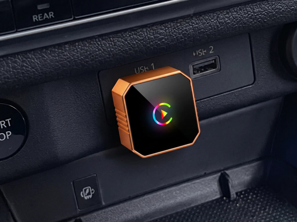 The 25 mm adapter with its glowing RGB light ring