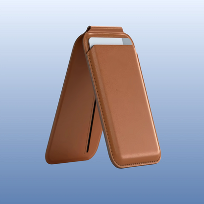 Cartera plegable de piel