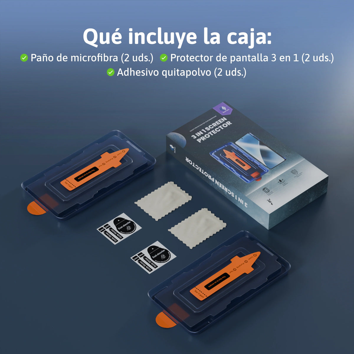 Protector de pantalla 3 en 1 - Otras Marcas VIP