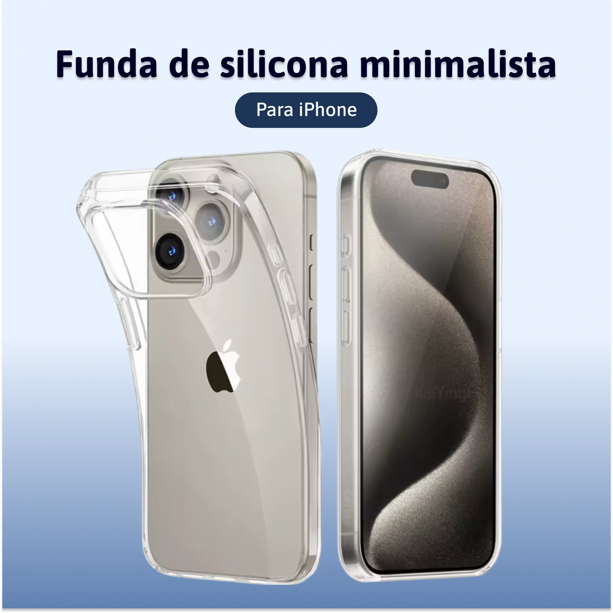 Funda minimalista de silicona