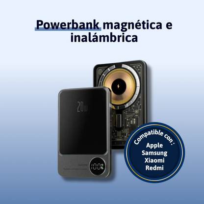 Batería externa magnética e inalámbrica
