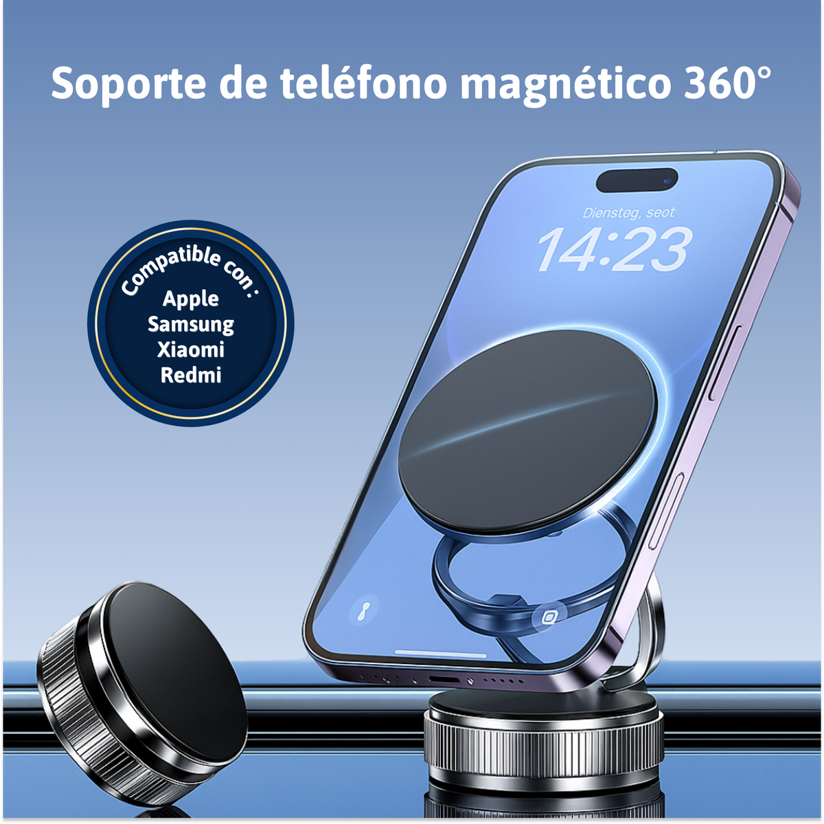 Soporte magnético 360° para teléfono